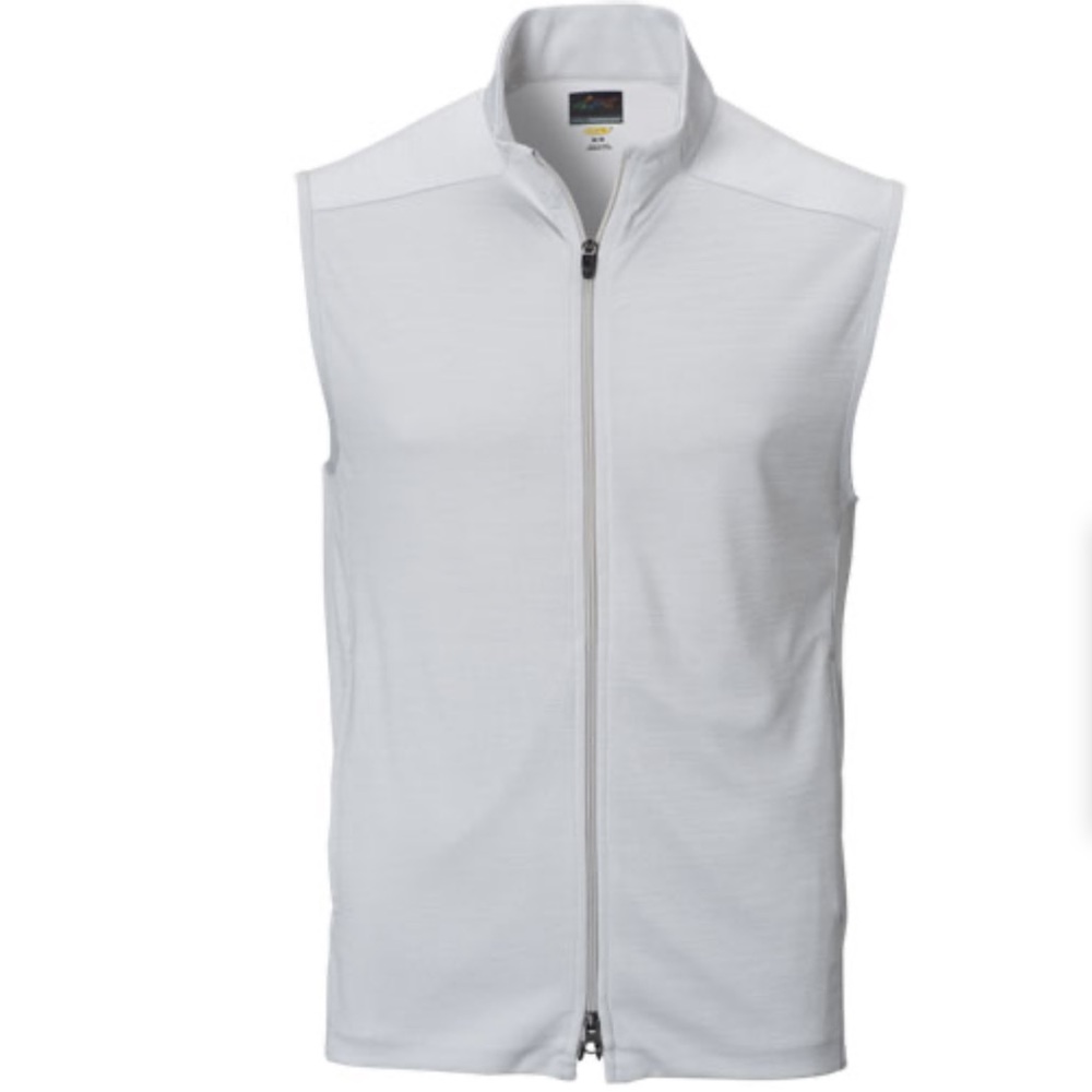 Greg Norman Play Dry Full Zip Golf Vest. (Light grey)